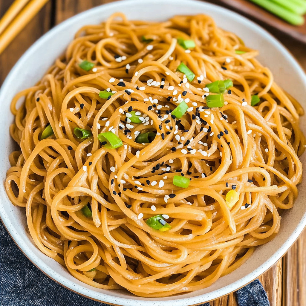 Recipe preparation for Cold Sesame Noodles