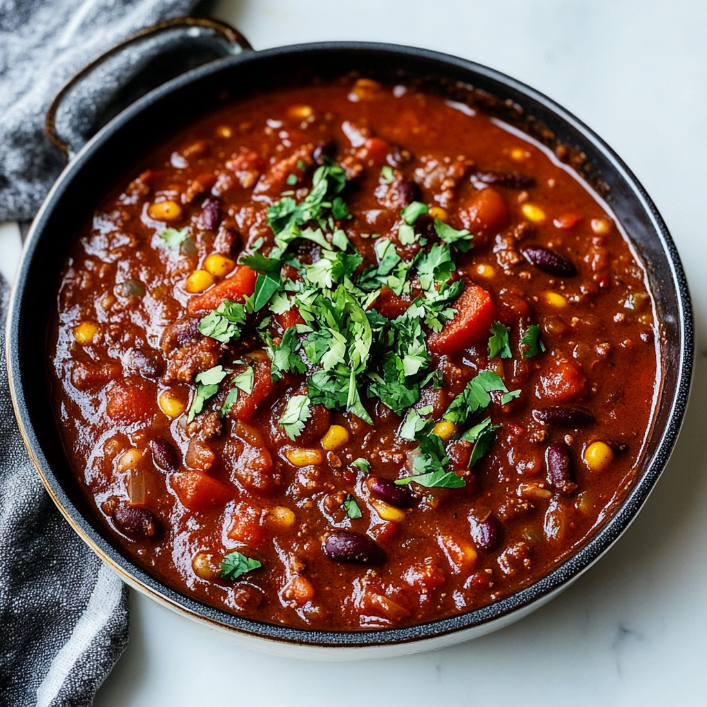 Recipe preparation for Homemade Vegan Chili