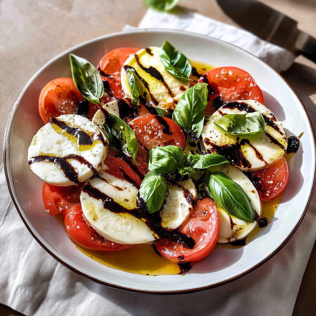 Recipe preparation for Light Caprese Salad