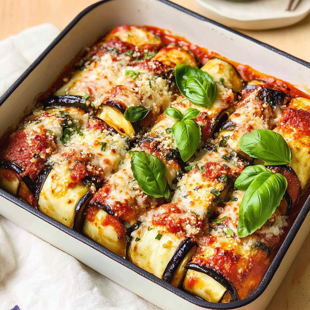 Recipe preparation for Eggplant Rollatini