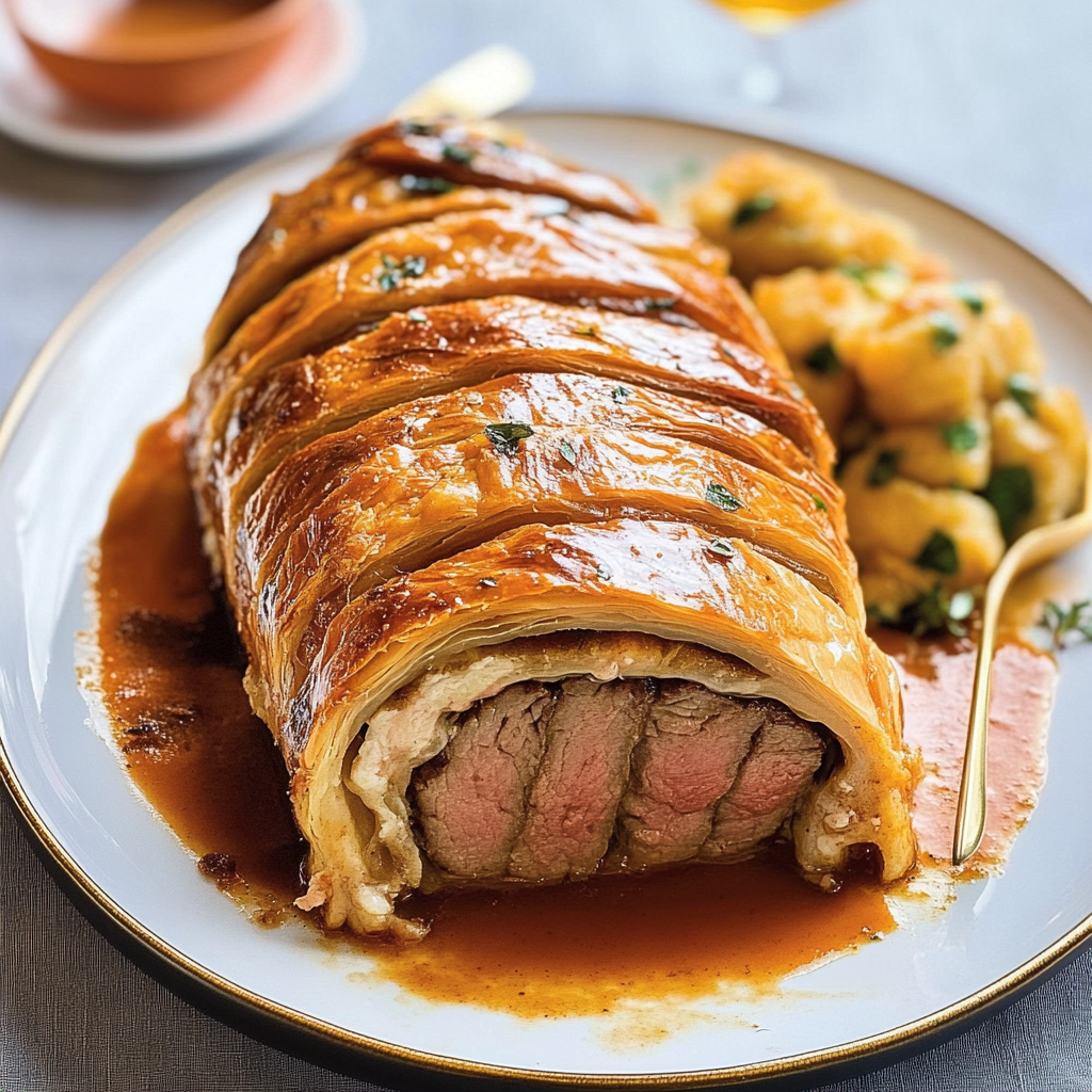 Recipe preparation for Tofu Beef Wellington