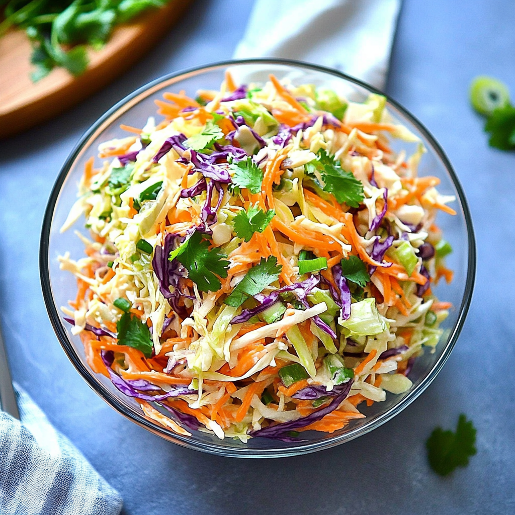Recipe preparation for Savory Coleslaw