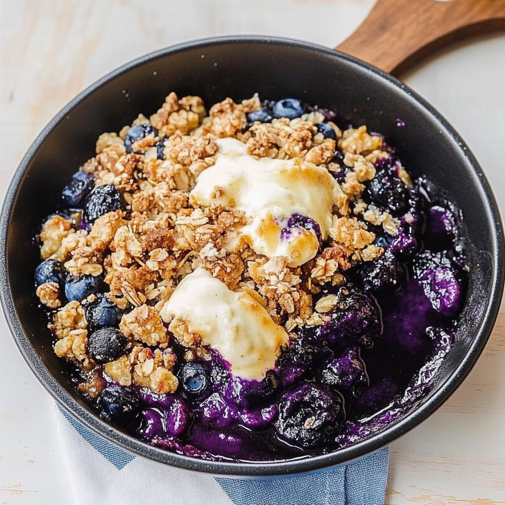 Recipe preparation for Blueberry Crisp