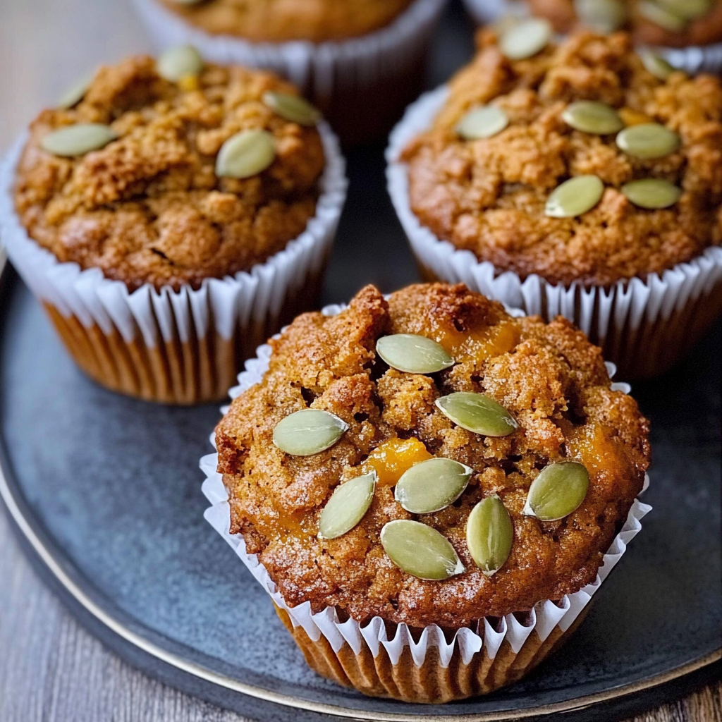 Recipe preparation for Pumpkin Streusel Muffins