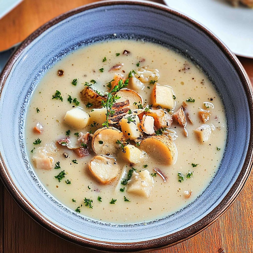 Recipe preparation for Apple Clam Chowder