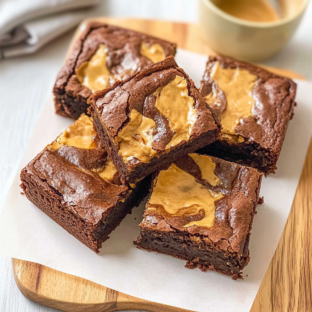 Recipe preparation for Peanut Butter Brownies
