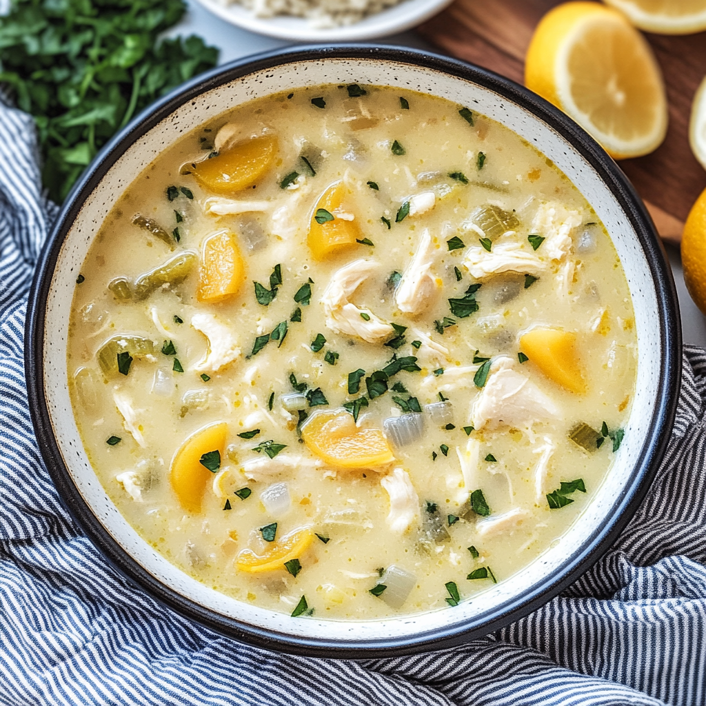Recipe preparation for Simple Lemony Chicken Soup