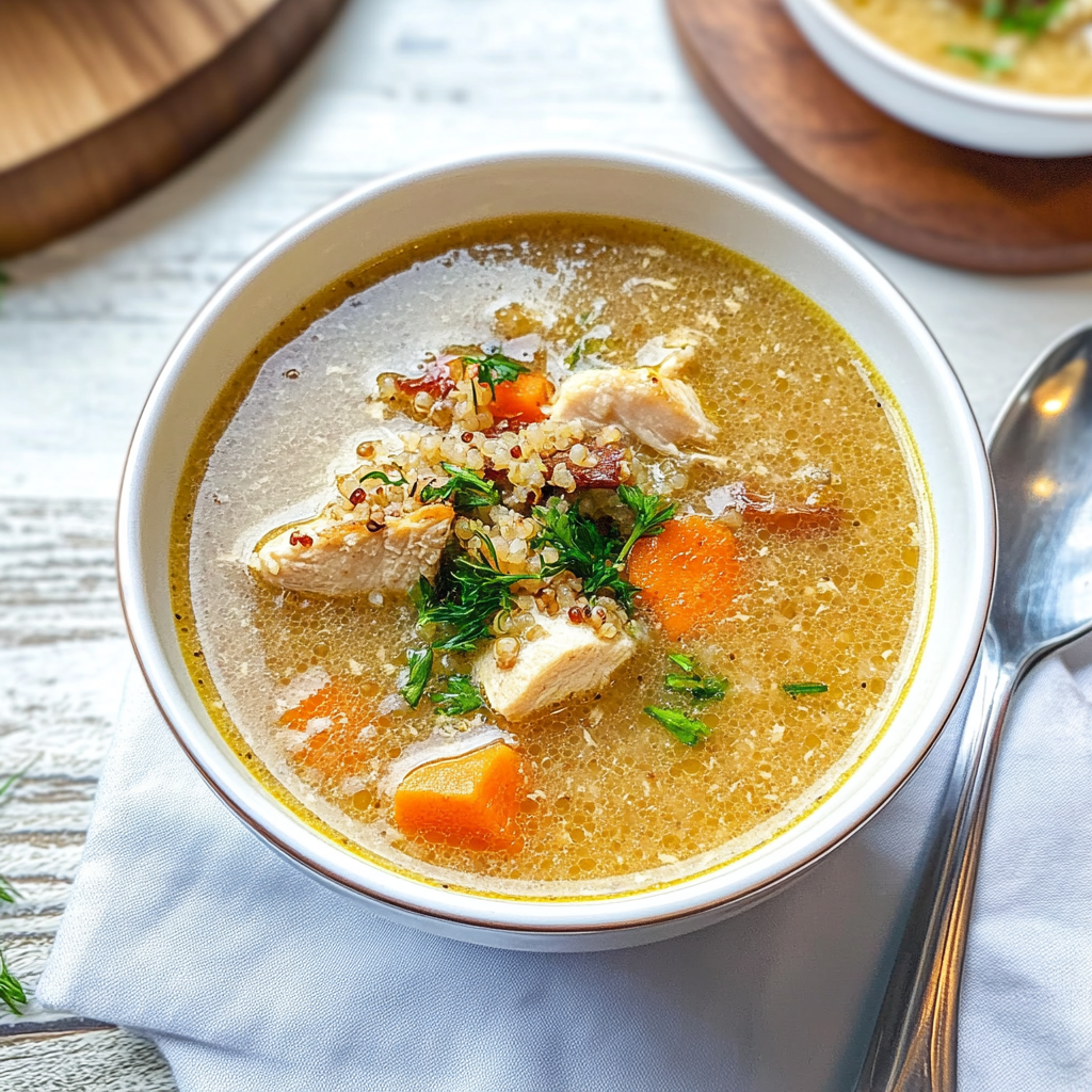 Recipe preparation for Chicken Quinoa Soup