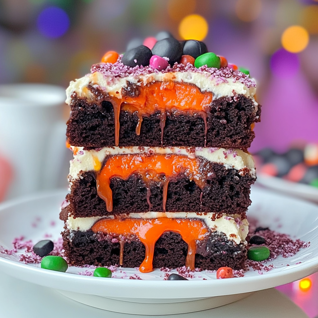 Recipe preparation for Halloween Brookies