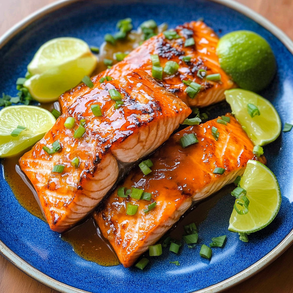 Recipe preparation for Honey Glazed Salmon