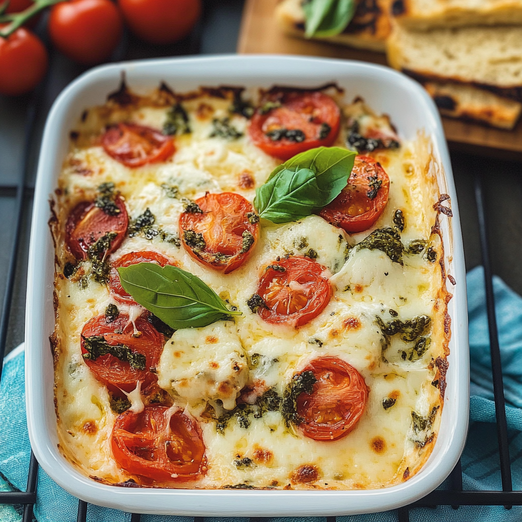 Recipe preparation for Caprese Dip