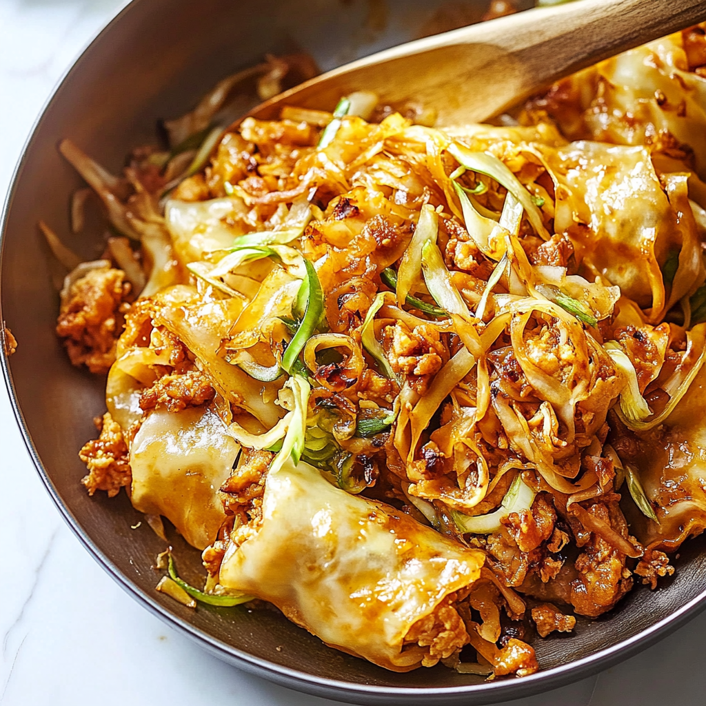 Recipe preparation for Low Carb Egg Roll in a Bowl