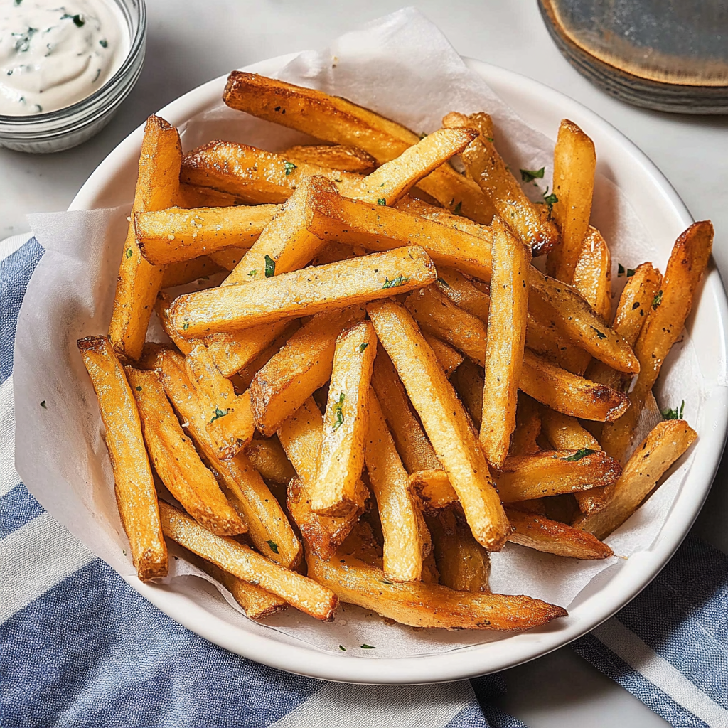 Recipe preparation for Homemade Greek Fries