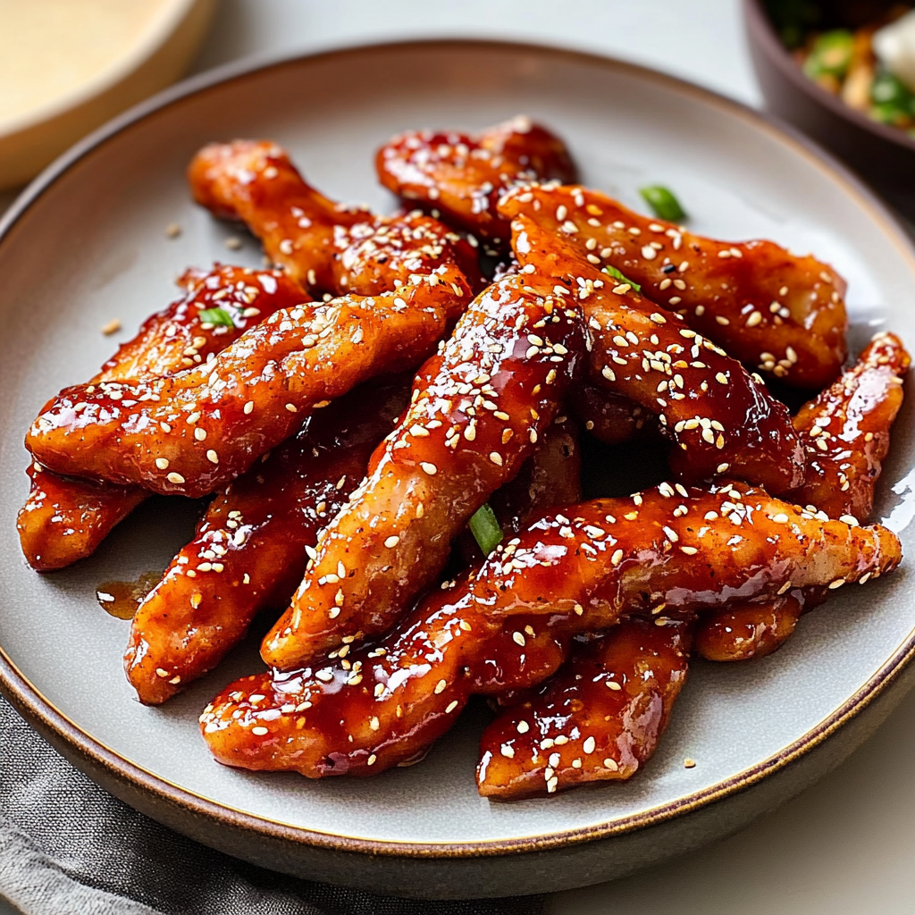 Recipe preparation for Sticky Honey Gochujang Chicken