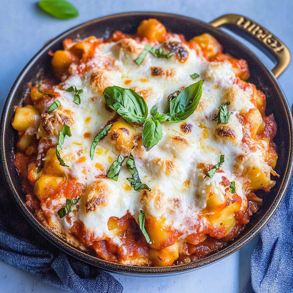Recipe preparation for Stovetop Gnocchi Lasagna