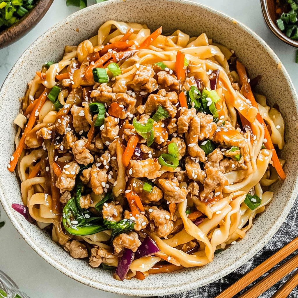 Recipe preparation for Potsticker Noodle Bowls