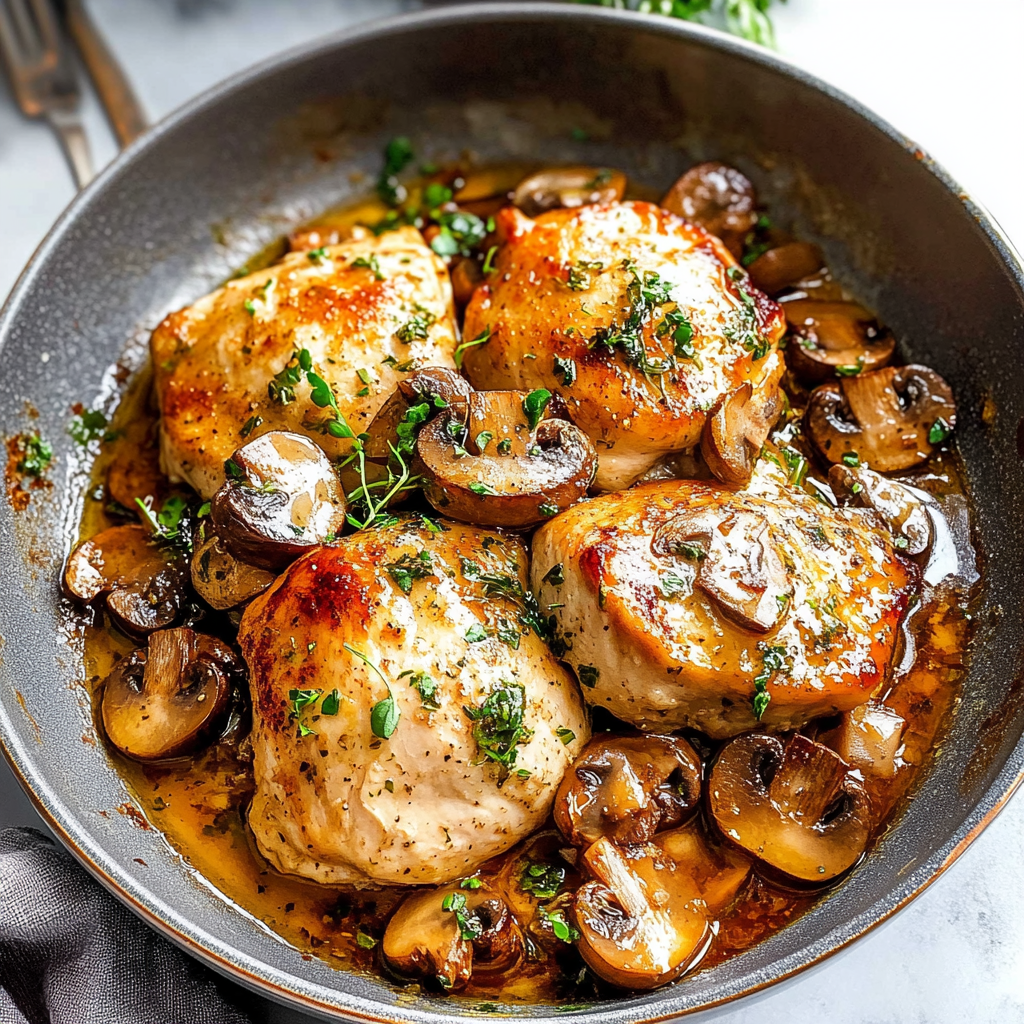 Recipe preparation for chicken and mushroom recipes