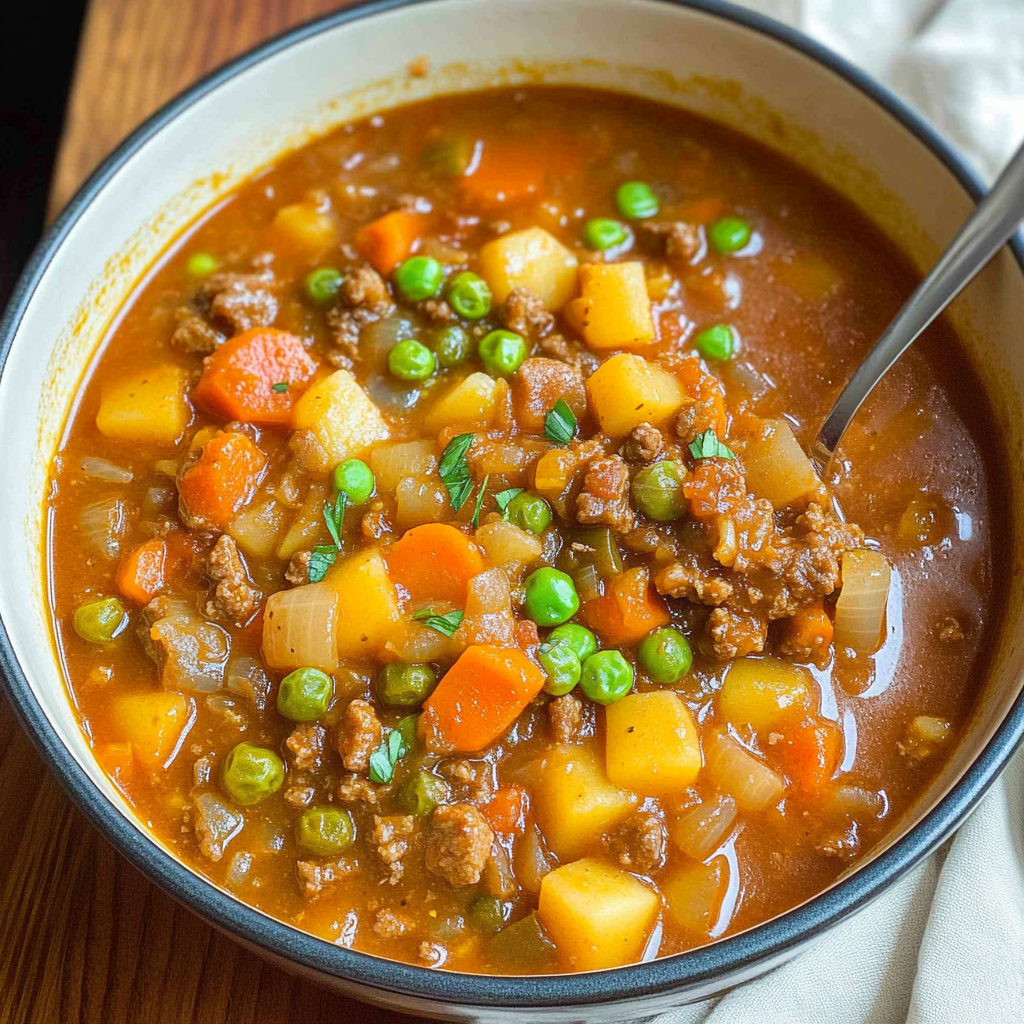 Recipe preparation for Vegetable Beef Soup