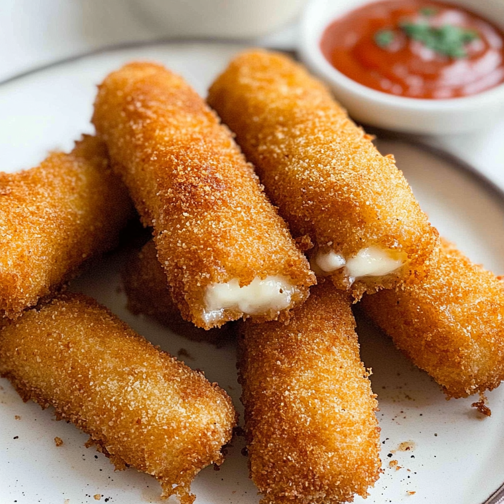Recipe preparation for Air Fryer Mozzarella Sticks