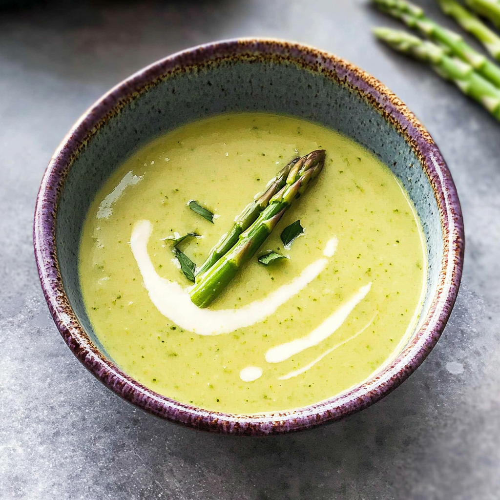 Recipe preparation for Cream of Asparagus Soup