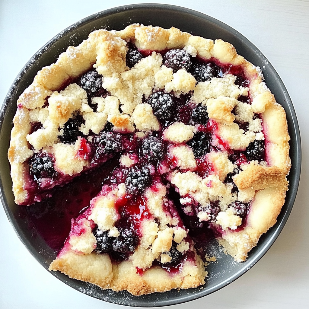 Recipe preparation for Blackberry Shortbread Wedges