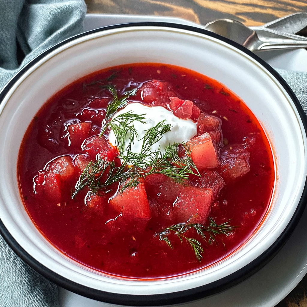 Recipe preparation for Authentic Ukrainian Borscht