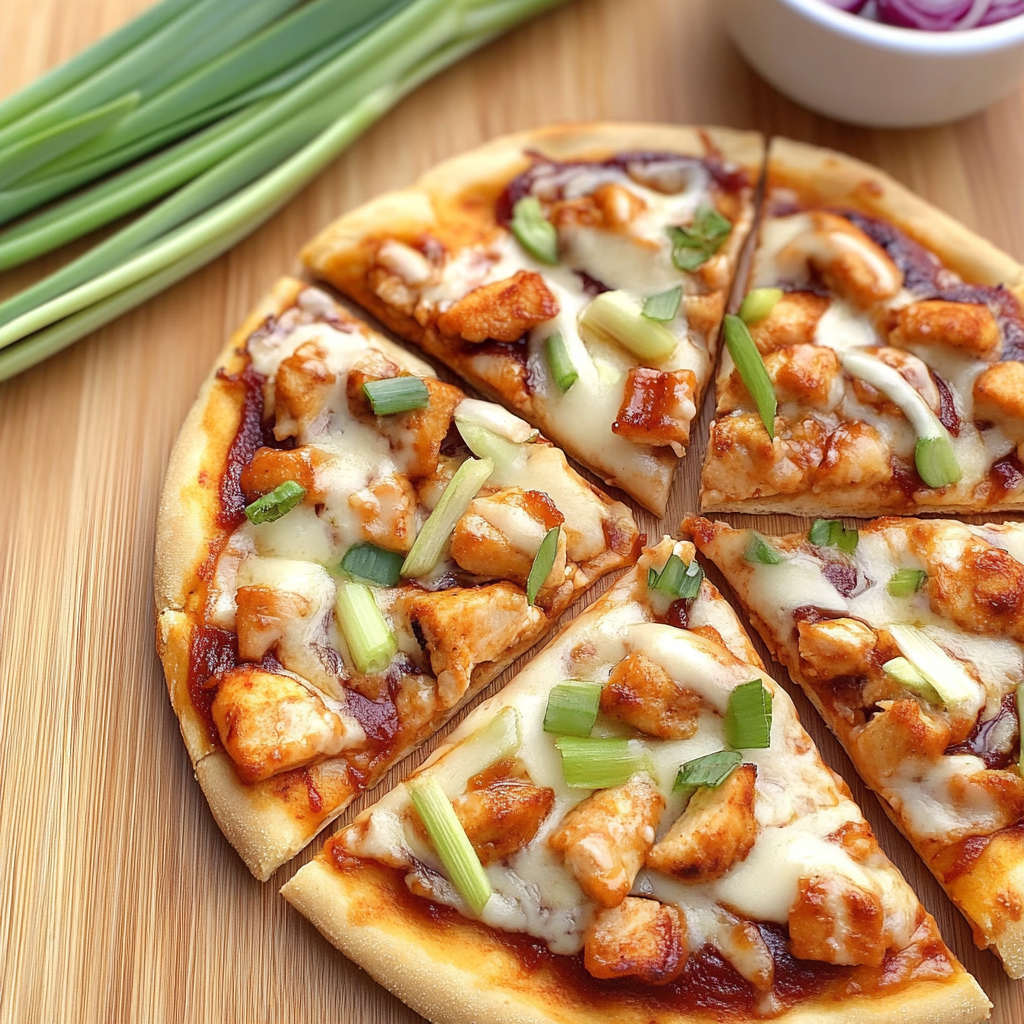 Recipe preparation for BBQ Chicken Flatbread