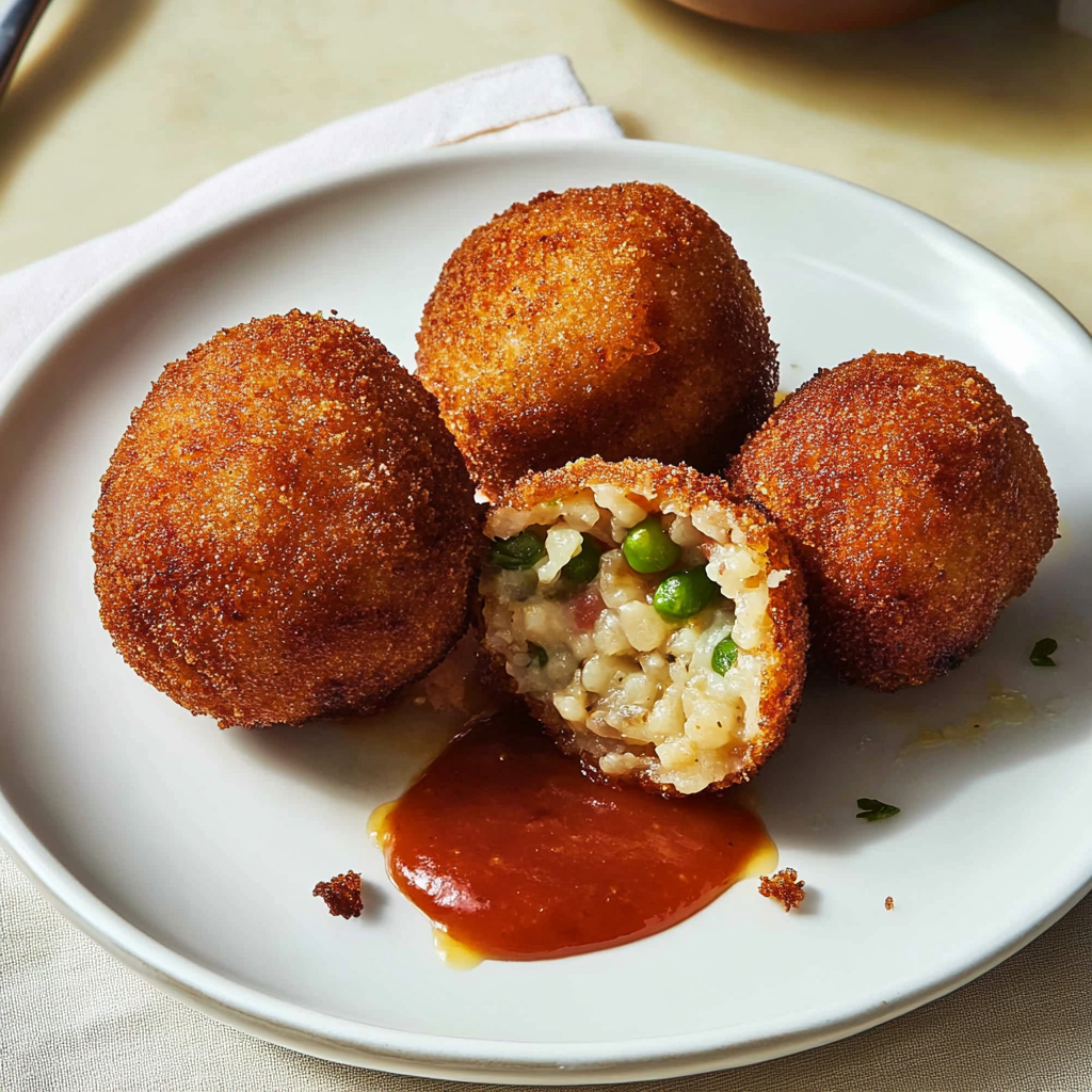 Recipe preparation for Arancini Italian Rice Balls