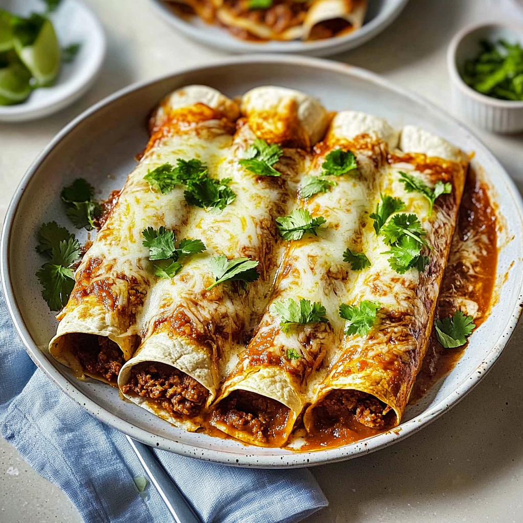 Recipe preparation for Best Ever Beef Enchiladas