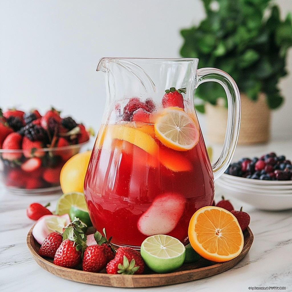 Recipe preparation for Sangria Punch Mocktail for Everyone