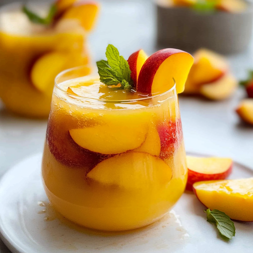 Recipe preparation for Easy Peach Sangria