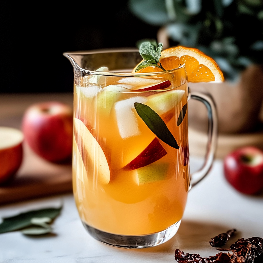 Recipe preparation for Apple Cider Sangria