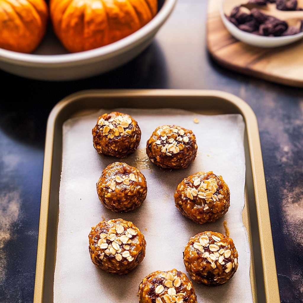 Recipe preparation for Pumpkin Pie Energy Bites