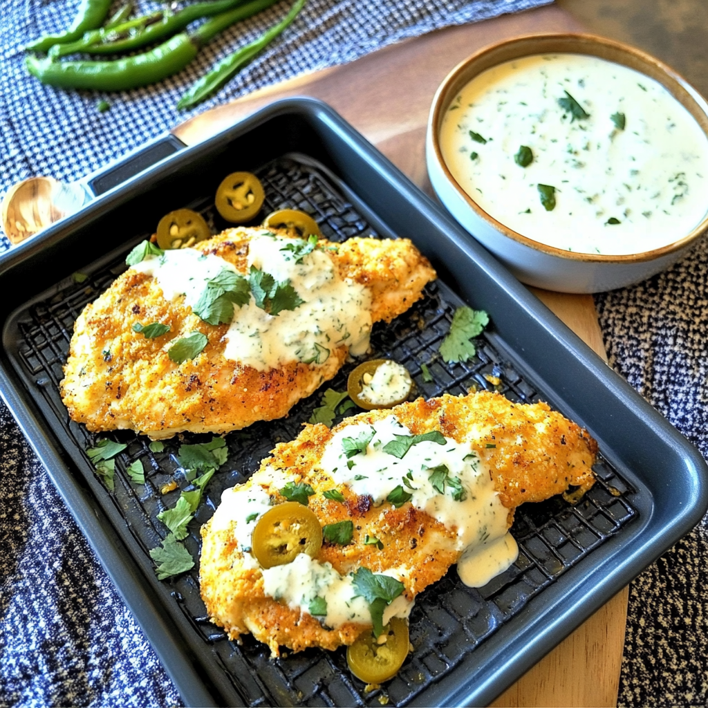 Recipe preparation for Jalapeño Cheddar Chicken