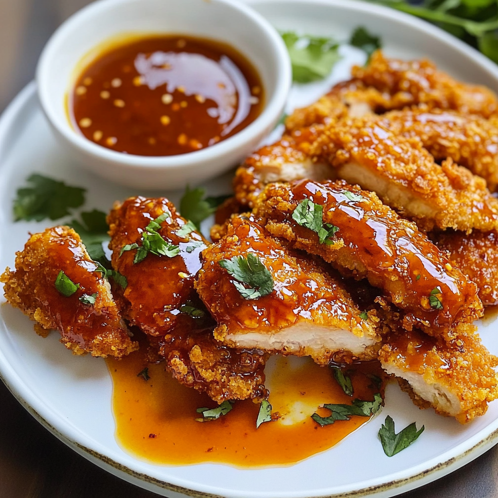 Recipe preparation for Tasty Baked Crunchy Hot Honey Chicken