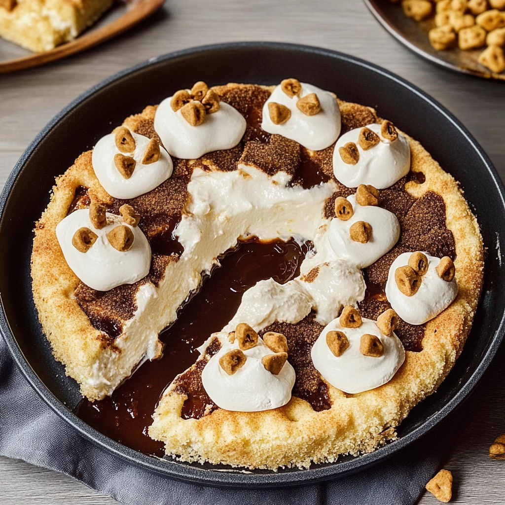 Recipe preparation for Ghost S’mores Dip