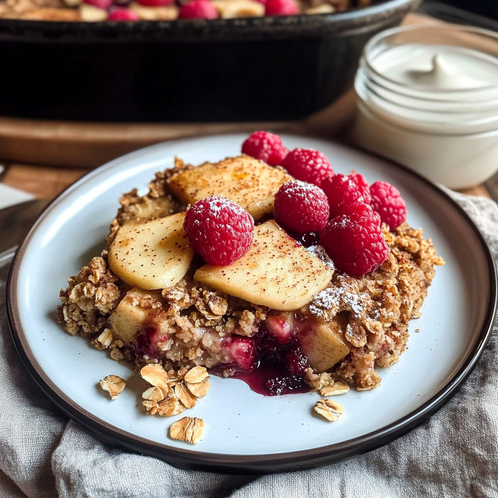 Recipe preparation for High‑Fiber Apple‑Cranberry Baked Oats