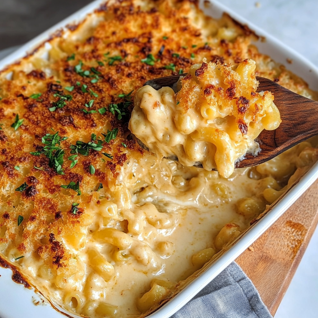 Recipe preparation for Delicious Baked Mac and Cheese Recipe