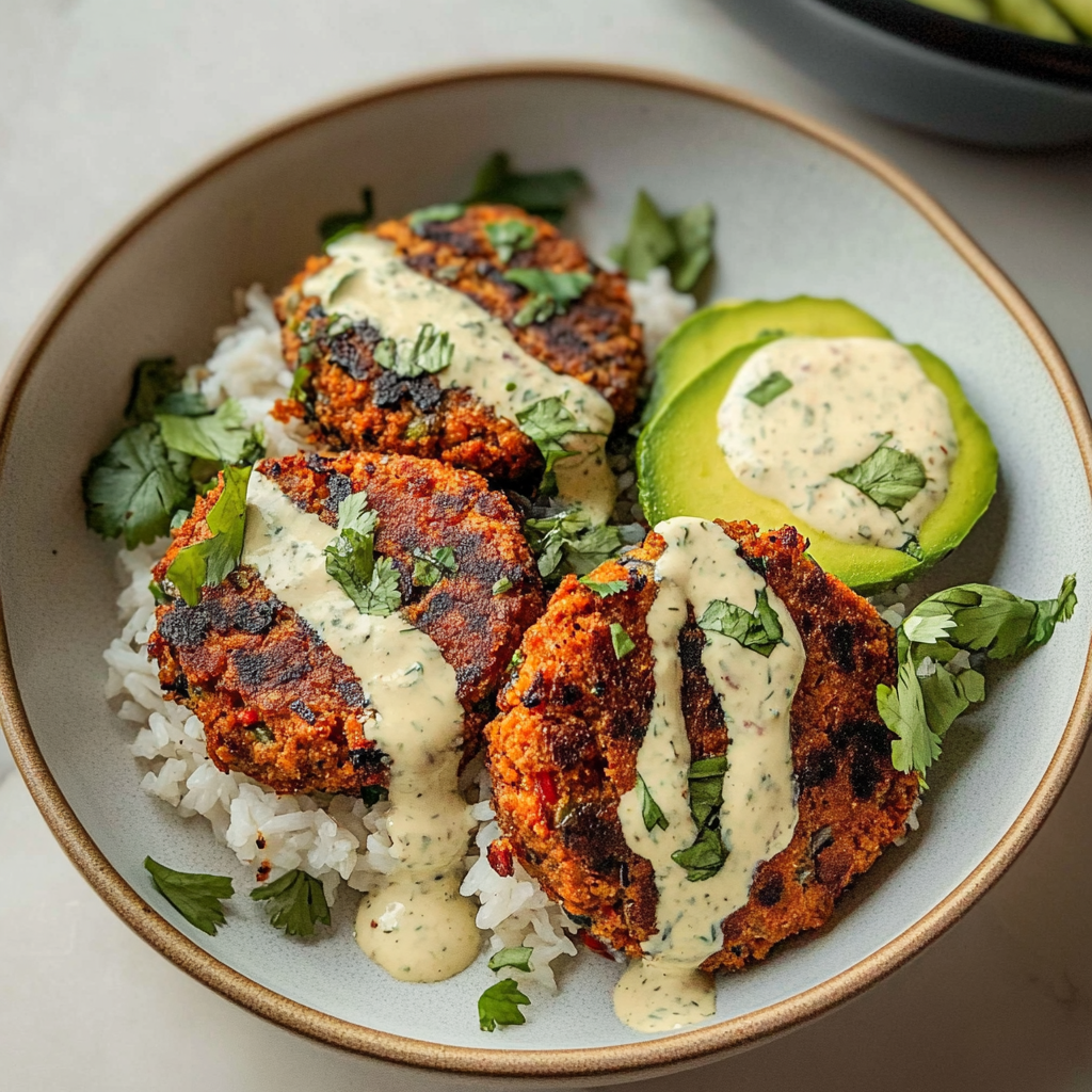 Recipe preparation for Lime Drenched Sweet Potato Black Bean Patties