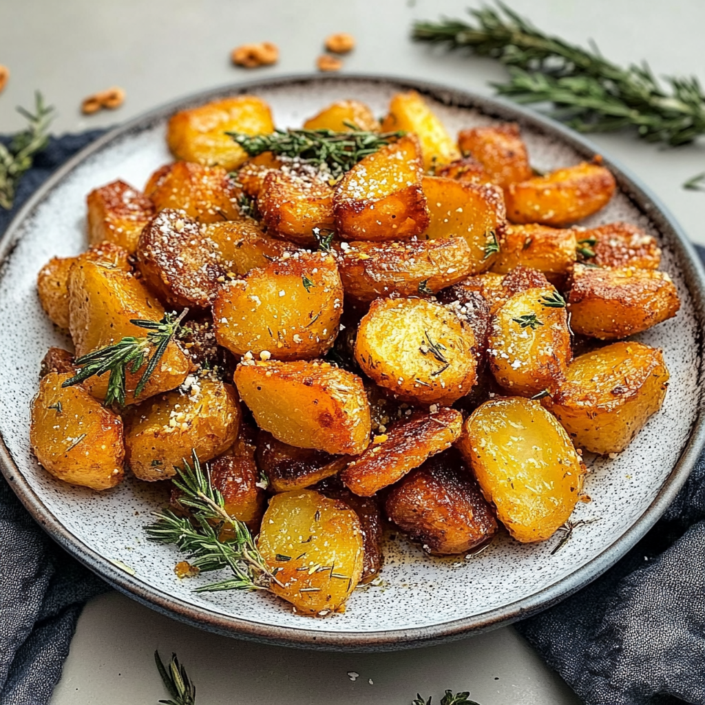 Recipe preparation for The Best Crispy Roast Potatoes Ever