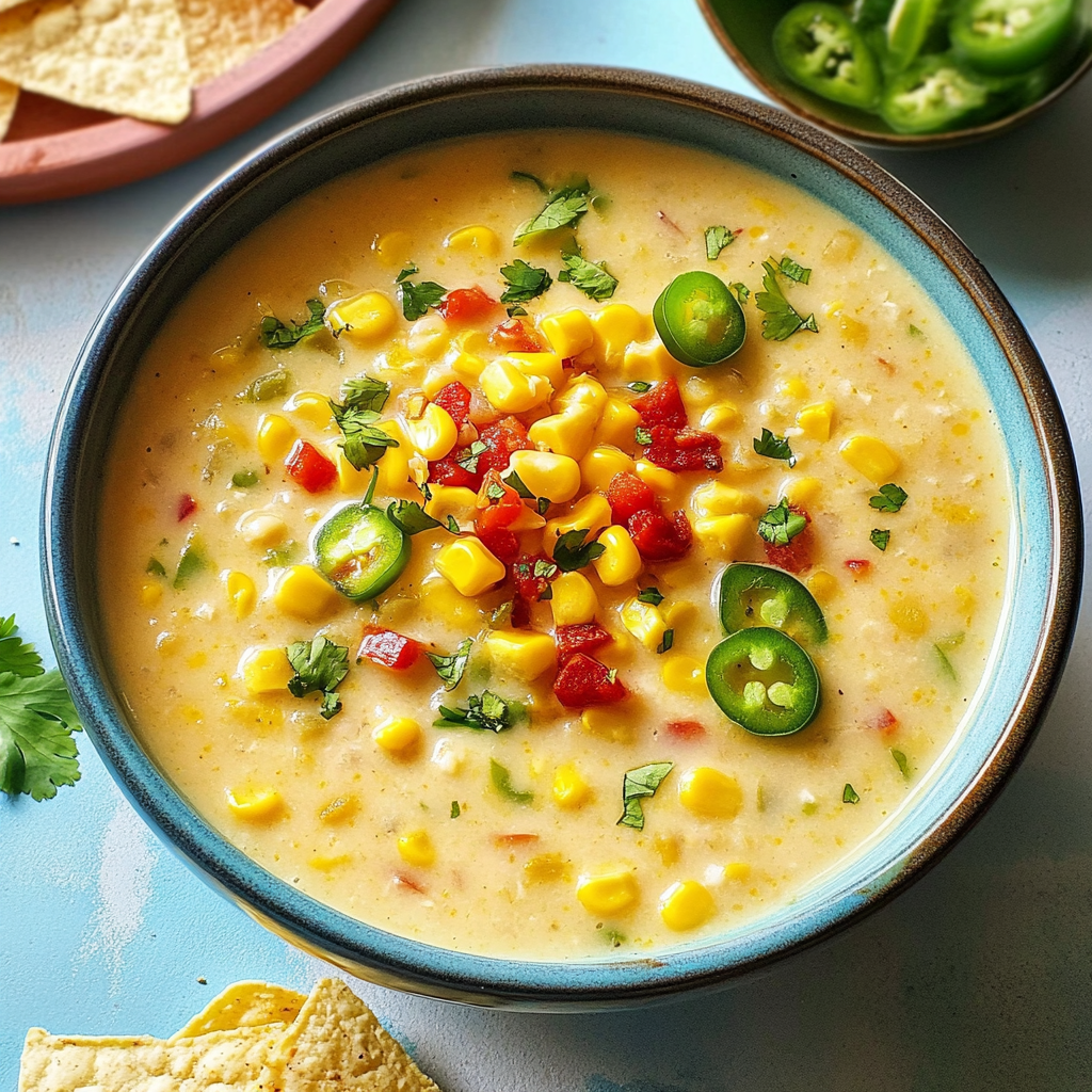 Recipe preparation for Mexican Street Corn Soup