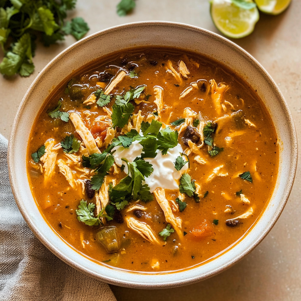 Recipe preparation for Chicken Enchilada Soup