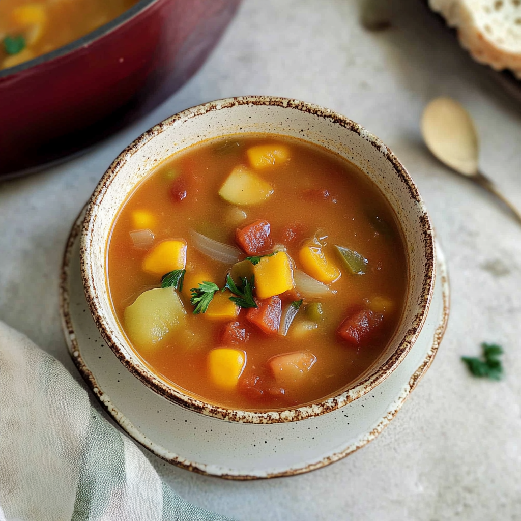 Recipe preparation for Vegetable Soup