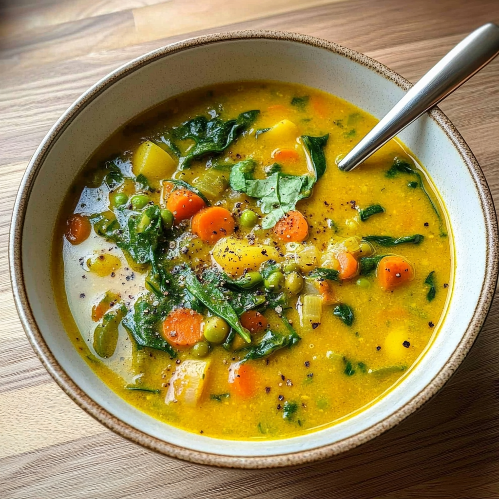 Recipe preparation for Anti-Inflammatory Veggie Soup With Turmeric