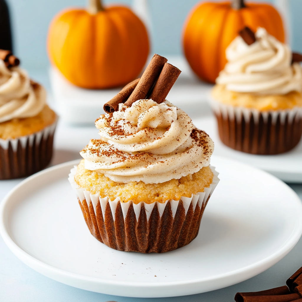 Recipe preparation for pumpkin spice latte cupcakes