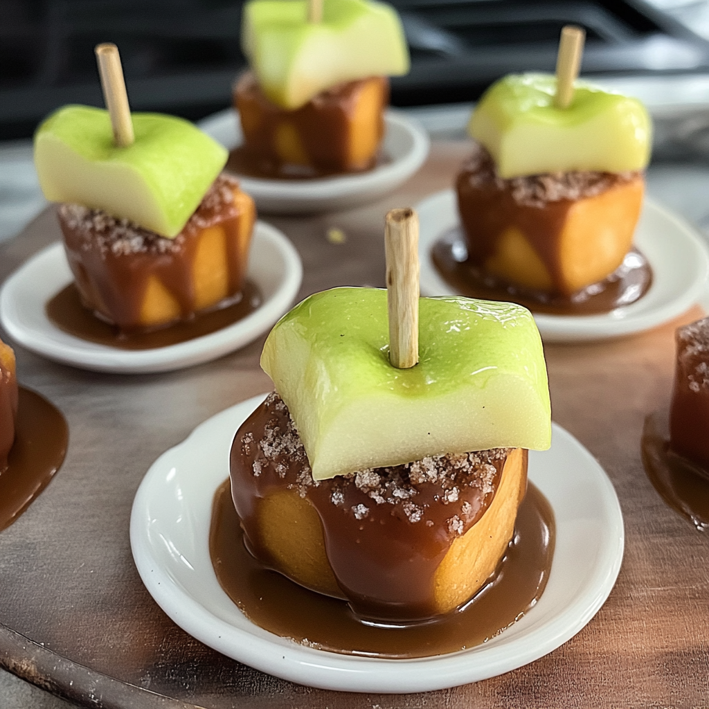 Recipe preparation for caramel apple bites