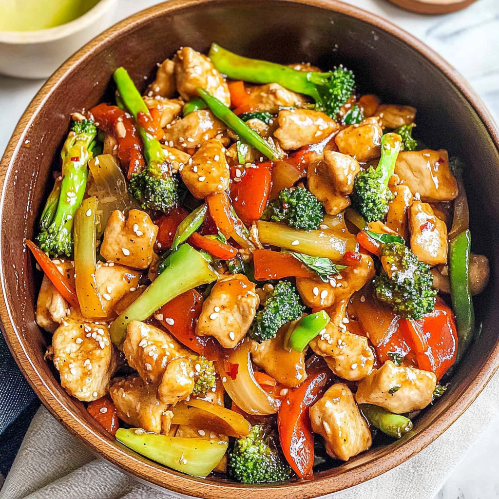 Recipe preparation for honey garlic chicken stir fry