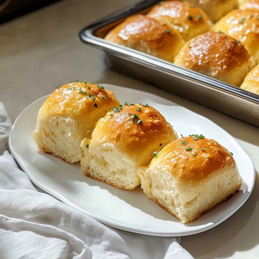 Recipe preparation for garlic herb dinner rolls
