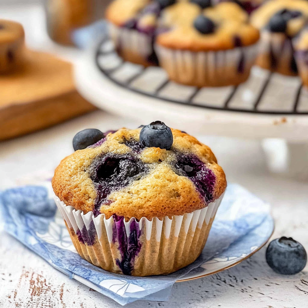 Recipe preparation for mini blueberry banana muffins