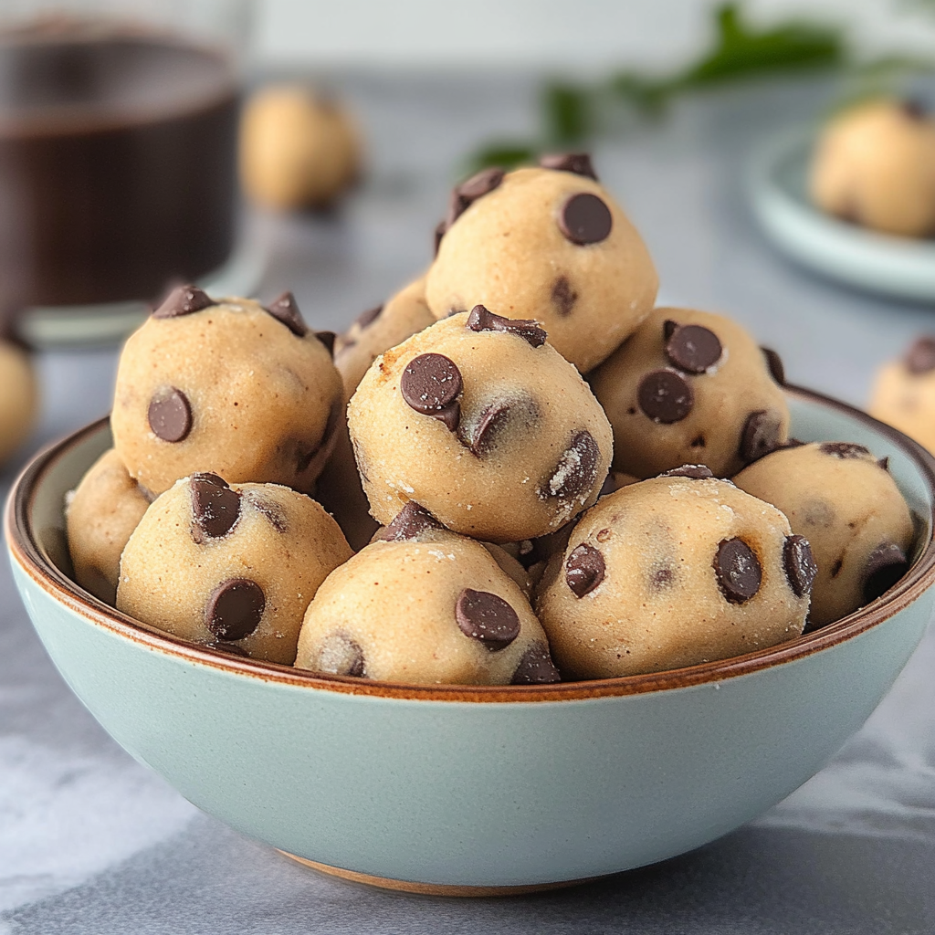 Recipe preparation for No-Bake Cookie Dough Bites